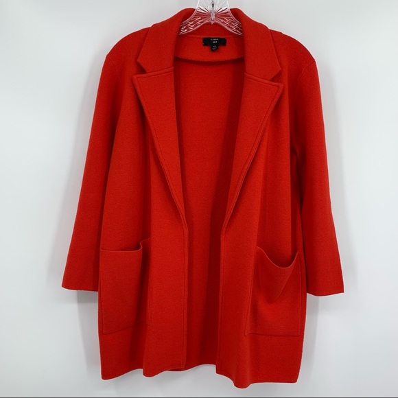 J. Crew Sophie Open-Front Sweater-Blazer Red Size XS